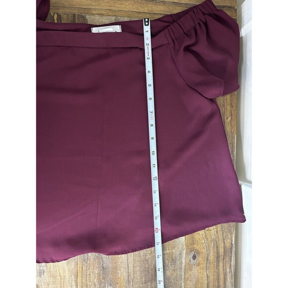 Just Found Women’s Boho Off Shoulder Blouse Maroon Size Medium - Picture 5 of 5